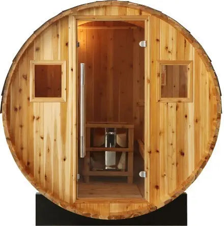 SunRay Aurora 300SH 2-4 Person Traditional Steam Barrel Sauna