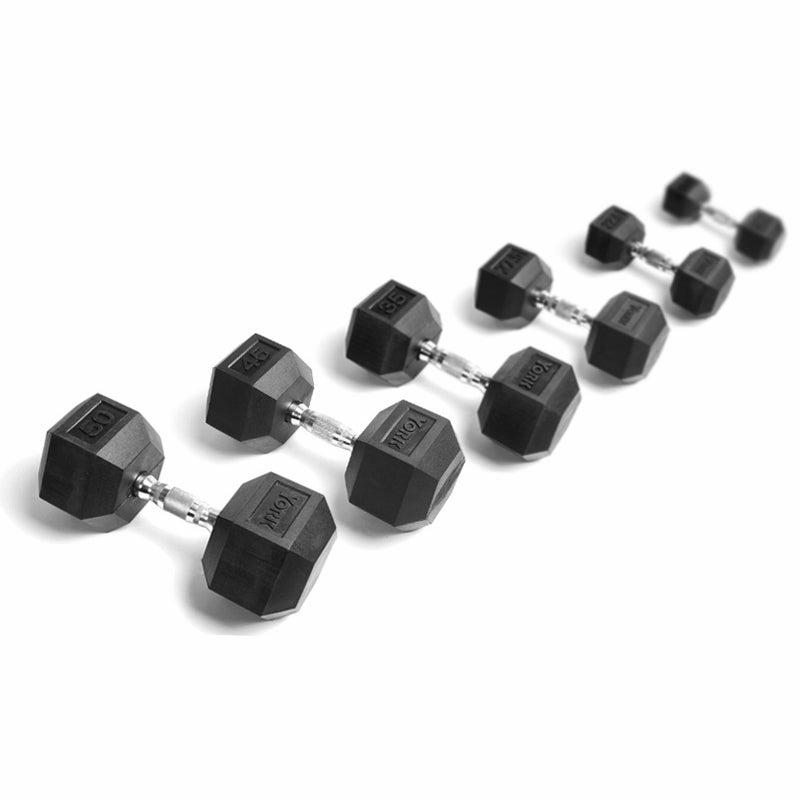 York Barbell Rubber Hex Dumbbell Set