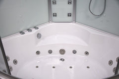 Platinum DA333F8 Steam Shower with Jetted Whirlpool Bathtub