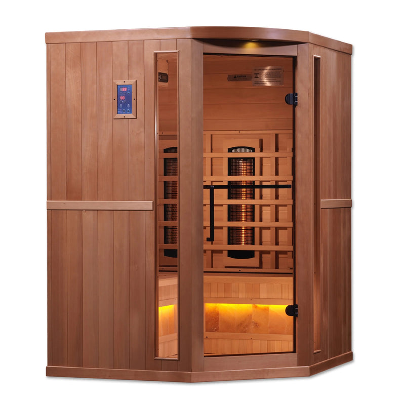 Golden Designs 3-Person Corner Full Spectrum PureTech Infrared Sauna