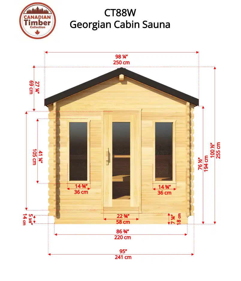 Canadian Timber Georgian CTC88W 8 Person Traditional Outdoor