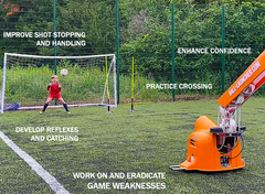 The Ball Launcher Trainer Soccer Machine