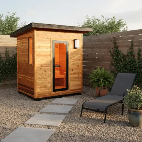 SunRay Denali 400D5 4-Person Outdoor Wet/Dry Contemporary Steam Sauna