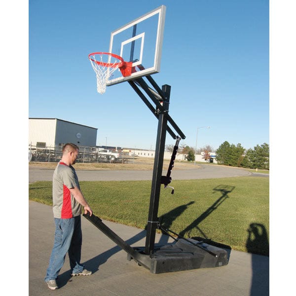 OmniJam Nitro Portable Basketball Goal with 36x60 Glass 
