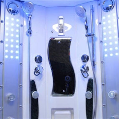 Mesa 608P Steam Shower with Jetted Whirlpool Bathtub - &