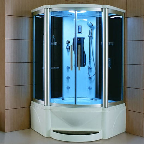Mesa 609P Steam Shower with Jetted Whirlpool Bathtub - &
