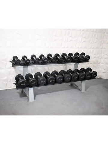 Muscle D PRO DUMBBELL SETS: Pro Rubber Dumbbell Set 55 to 75