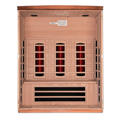 Dynamic Lugano 3-Person Full Spectrum  Near Zero EMF (Under 2MG) FAR Infrared Sauna (Canadian Hemlock) DYN-6336-03 FS