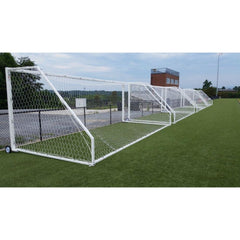 Golden Goal 44 Element-PB 4” Square Aluminum 12’ x 6.5’ Portable Soccer Goal By First Team