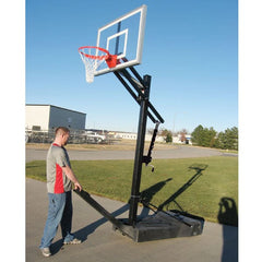 OmniJam Nitro Portable Basketball Goal with 36x60 Glass Backboard By First Team