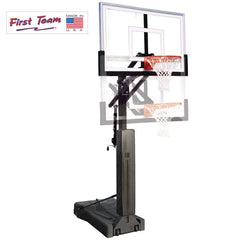 OmniJam Nitro Portable Basketball Goal with 36x60 Glass