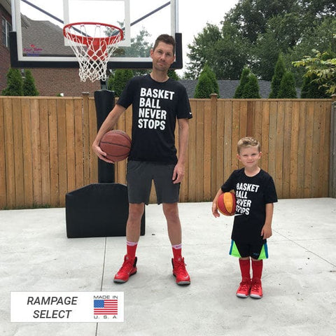 Rampage Turbo Portable Basketball Goal with 36x54 Glass