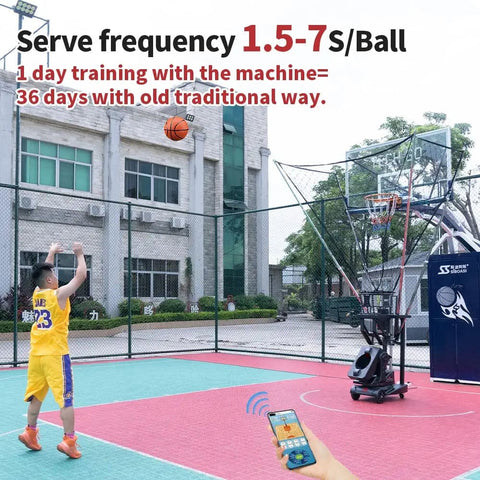 SIBOASI K2101A Basketball Shooting Machine with Remote and