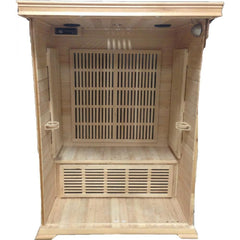 SunRay HL200K1 Cordova 2 Person Red Cedar Indoor Infrared Sauna w/ Carbon Heaters / Vertical Heater Panels