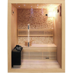 SunRay Rockledge 200LX  2 Person Luxury Indoor Traditional Steam Sauna in Canadian Hemlock
