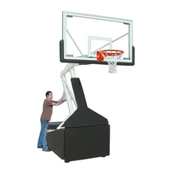 Tempest Triumph Portable Basketball Goal with 42x72 Glass Backboard By First Team